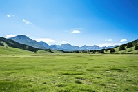 Mountain meadow landscape grassland. 