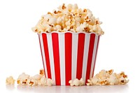 Popcorn snack food white background. AI generated Image by rawpixel.