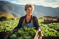 Landscape vegetable mountain portrait. 