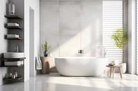 Bathroom bathtub architecture toothbrush. AI generated Image by rawpixel.