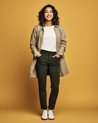 Standing adult happy woman. AI generated Image by rawpixel.