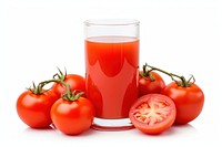 Tomato juice vegetable glass. 