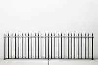 Fence metal gate white background.