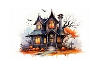 House architecture halloween building. 