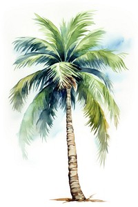 Tree plant white background palm tree. AI generated Image by rawpixel.