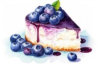 Blueberry cheesecake dessert fruit. 