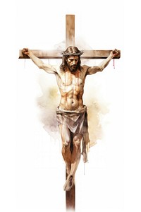 Cross crucifix symbol white background. 