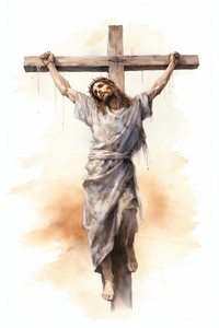 Cross crucifix symbol white background. 