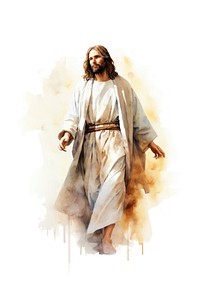 Adult robe white background spirituality