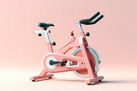 Gym bicycle sports exercising. 