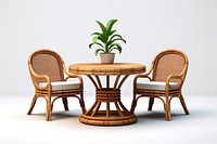 Furniture table architecture wicker. AI generated Image by rawpixel.