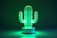 Cactus light plant neon. AI generated Image by rawpixel.
