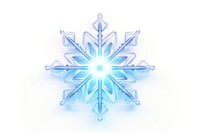 Snowflake blue white background illuminated. 