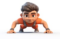 Cartoon sports white background determination. AI generated Image by rawpixel.