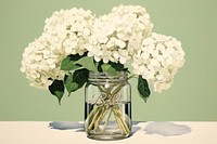 Flower jar hydrangea plant