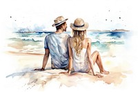Vacation outdoors summer adult. AI generated Image by rawpixel.
