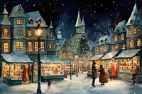 Christmas outdoors market winter. AI generated Image by rawpixel.