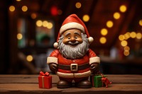 Toy christmas figurine face. AI generated Image by rawpixel.
