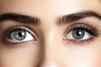 Adult woman skin eye. 