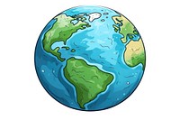 Cartoon planet globe earth. AI generated Image by rawpixel.