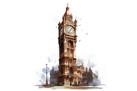 Tower architecture building clock. 