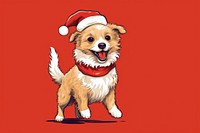 Dog christmas mammal animal. AI generated Image by rawpixel.