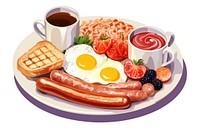 Breakfast plate brunch food. AI generated Image by rawpixel.