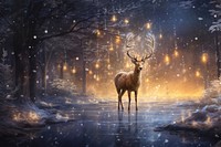 Christmas wildlife winter animal. AI generated Image by rawpixel.