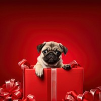 Christmas mammal animal puppy. AI generated Image by rawpixel.