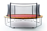 Trampoline furniture white background trampolining. 