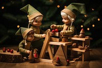 Wood toy christmas elf. 