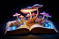 Mushroom book publication flower. 