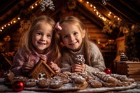 Child christmas portrait dessert. 