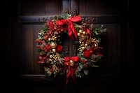 Christmas wreath illuminated celebration. AI generated Image by rawpixel.