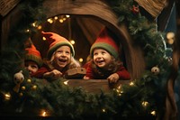 Christmas laughing portrait photo. AI generated Image by rawpixel.