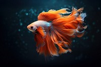 Goldfish aquatic animal underwater. 