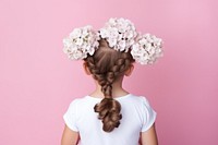 Flower braid white pink. AI generated Image by rawpixel.