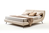 Furniture bed white background comfortable. AI generated Image by rawpixel.