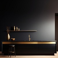 Furniture sideboard lighting cabinet. AI generated Image by rawpixel.