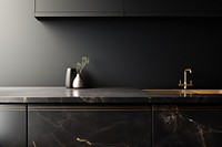 Furniture kitchen black sink