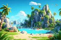 Summer land landscape outdoors. AI generated Image by rawpixel.