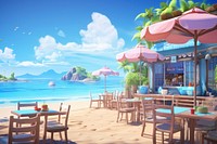 Summer beach architecture restaurant. AI generated Image by rawpixel.