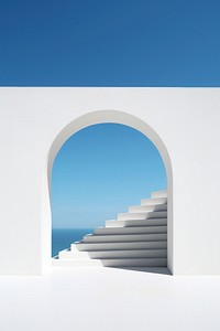 Architecture building staircase white. 