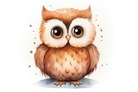 Owl cartoon animal bird. 