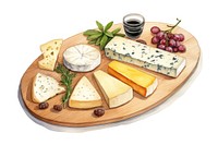 Cheese bread plate food. 