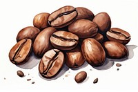 Coffee food nut coffee bean. AI generated Image by rawpixel.