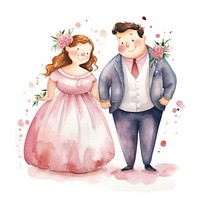 Wedding cartoon flower dress. 