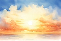 Sunlight outdoors horizon sunset. AI generated Image by rawpixel.