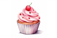 Cupcake dessert cartoon cream. AI generated Image by rawpixel.