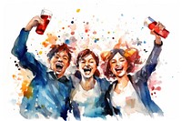 Celebrating adult togetherness celebration. AI generated Image by rawpixel.